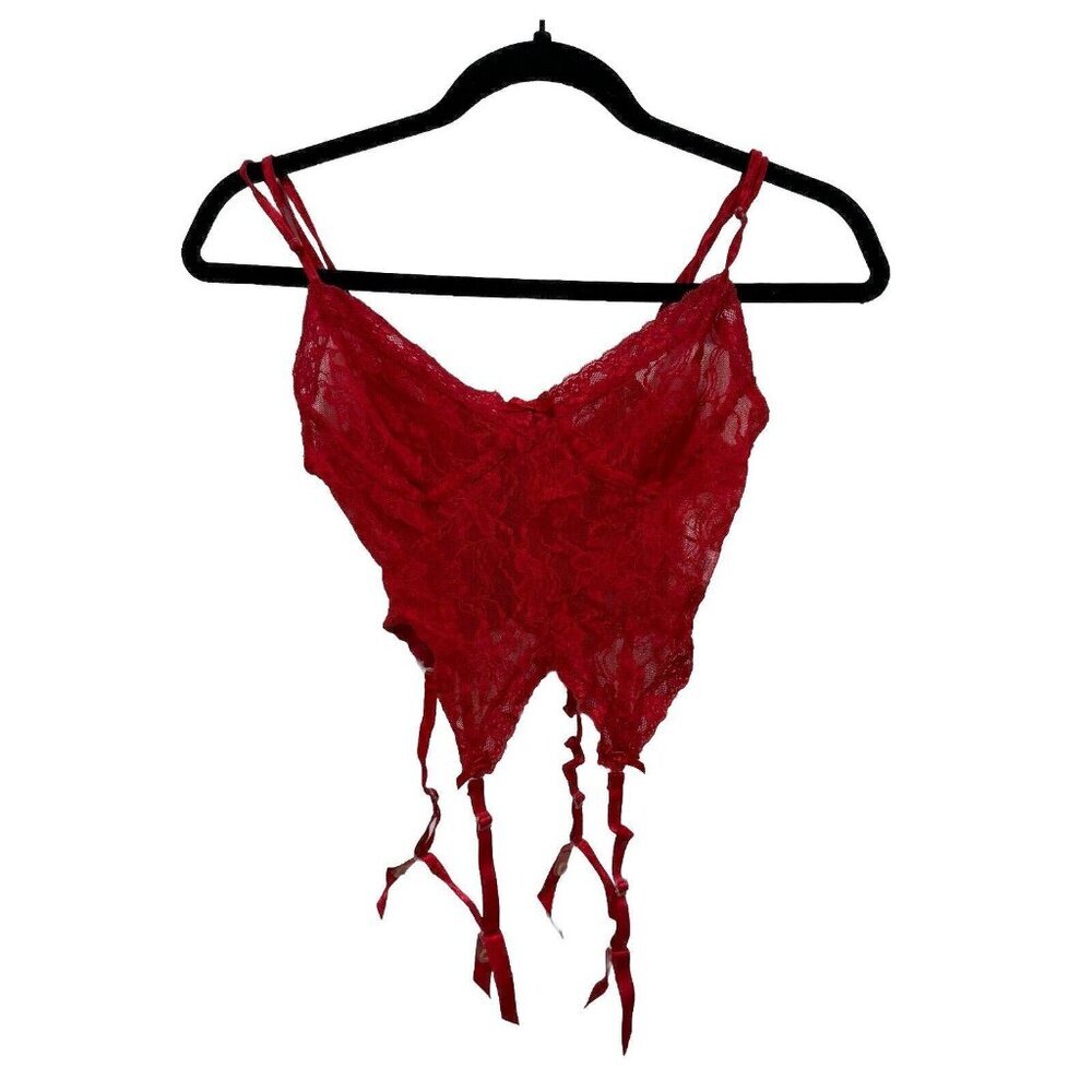 Women’s Fredericks Of Hollywood Red Top Lace Lingerie‎ Small